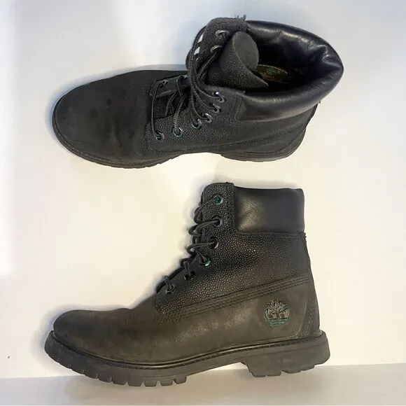 Timberland Naughty Black Boots - Women 6.5 - Limited Edition Grunge Punk Combat
