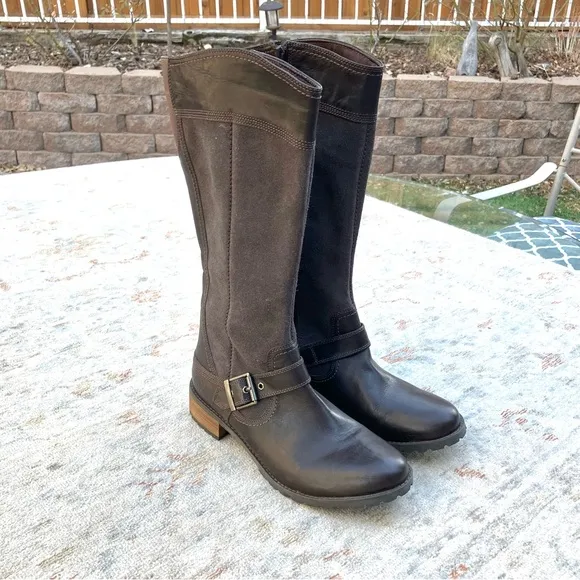 Timberland NWOT New Bethel 8323A Brown Leather Zip Up Tall Boots Women's Sz 10
