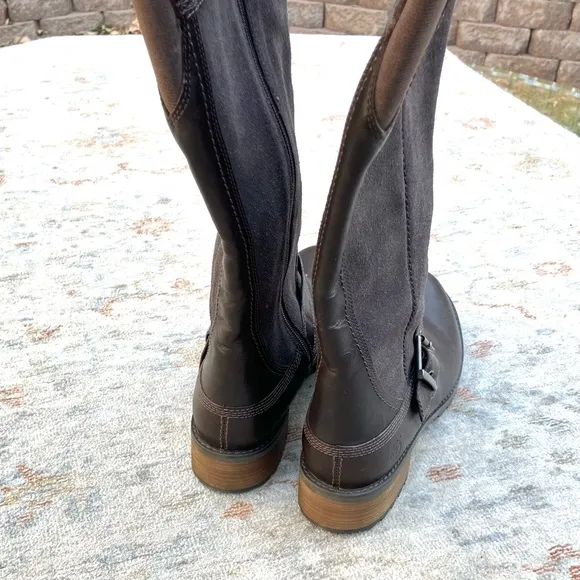 Timberland NWOT New Bethel 8323A Brown Leather Zip Up Tall Boots Women's Sz 10