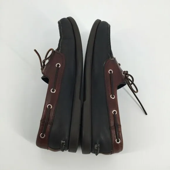 Timberland Two Eye Leather Boat Shoes Size 13 M Mens Brown Black Casual 71007