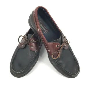 Timberland Two Eye Leather Boat Shoes Size 13 M Mens Brown Black Casual 71007