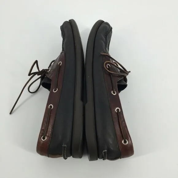 Timberland Two Eye Leather Boat Shoes Size 13 M Mens Brown Black Casual 71007