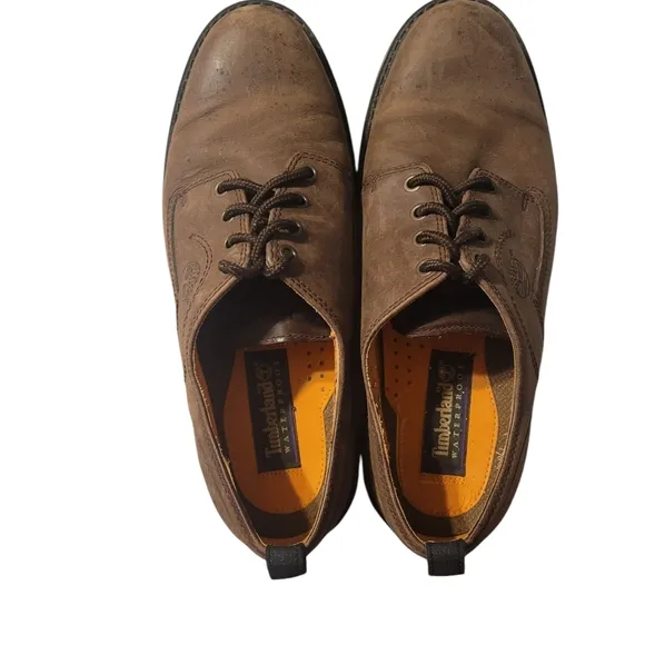 Timberland Waterproof Men's Brown Leather Shoes Excellent Condition