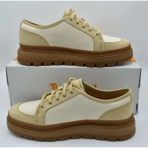 Timberland Womens Size 10 Ray City EK  Natural Canvas Oxford Platform Shoes
