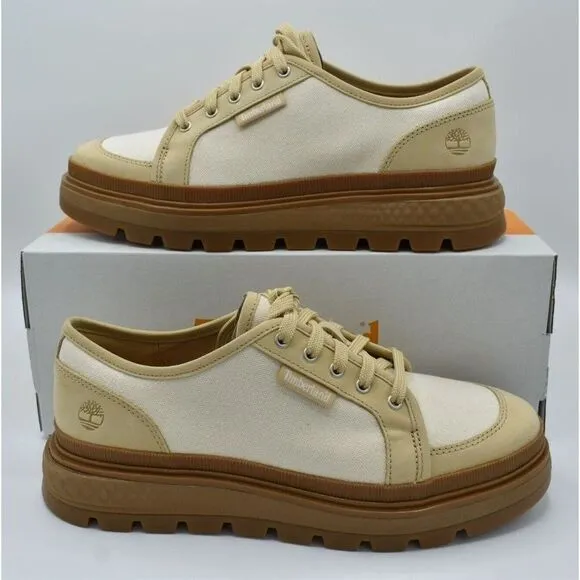 Timberland Womens Size 8.5 Ray City EK  Natural Canvas Platform Oxford Shoes