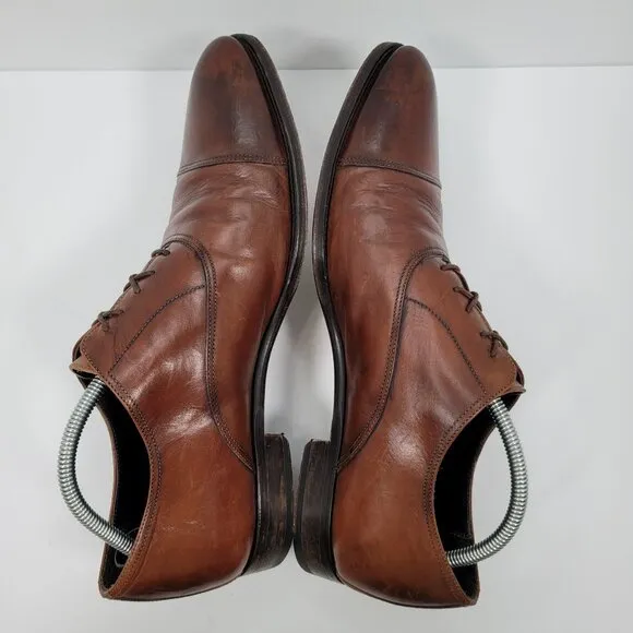 To The Boot New York Adam Derrick Men's Brown Leather Oxford Shoes US Size 11.5