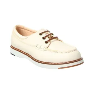 Tod’S Gomma Leather Boat Shoe, White