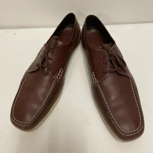 TOD’S Made in Italy Square Toe Boat Shoe in Brown Leather Size 13 $695