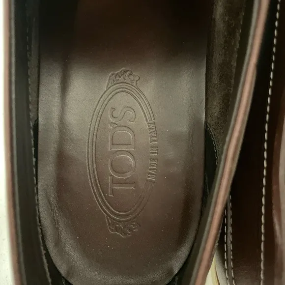 TOD’S Made in Italy Square Toe Boat Shoe in Brown Leather Size 13 $695