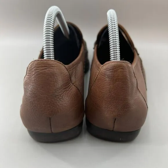 TOD’S Men Size 9.5 US, 8.5 UK Shoes Brown Leather Slip-On Driving Penny Loafers