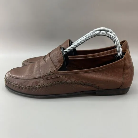 TOD’S Men Size 9.5 US, 8.5 UK Shoes Brown Leather Slip-On Driving Penny Loafers