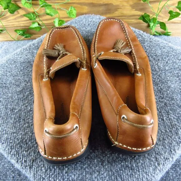 Tommy Bahama Men's Brandy Espresso Boat Shoe Brown Leather Size 10.5 Medium