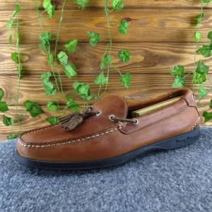 Tommy Bahama Men's Brandy Espresso Boat Shoe Brown Leather Size 10.5 Medium