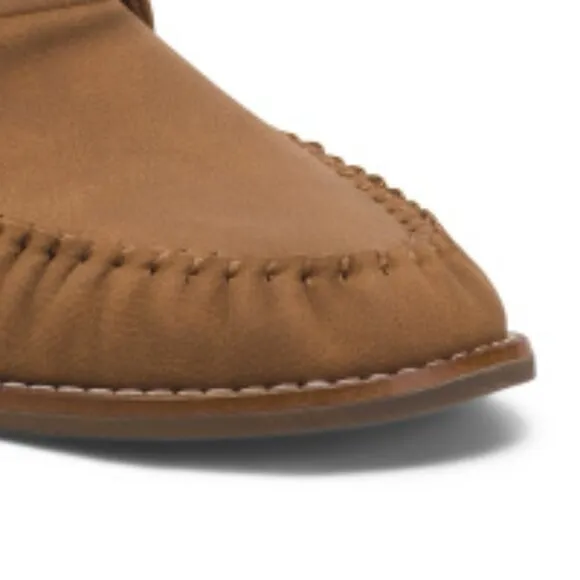 Tommy Bahama Women's Nahara Leather Moccasin Boat Flat Loafers in Brown Size 8