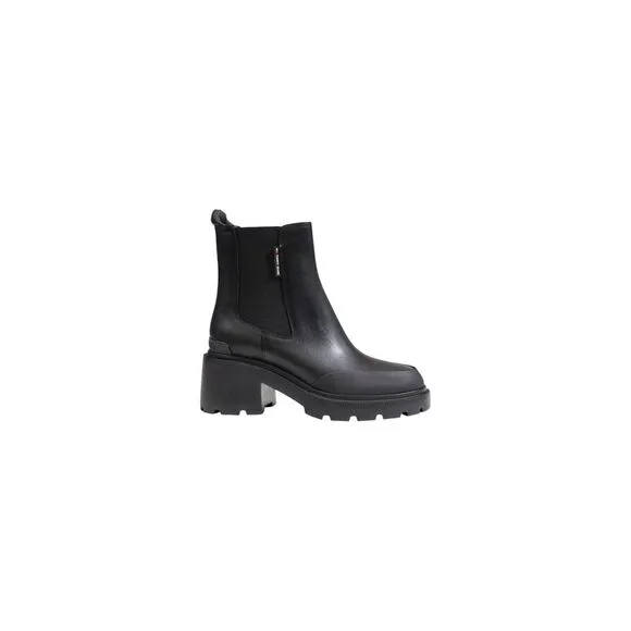 Tommy Hilfiger Jeans Flared Heel Chelsea Boots FW0FW06470 Women Black