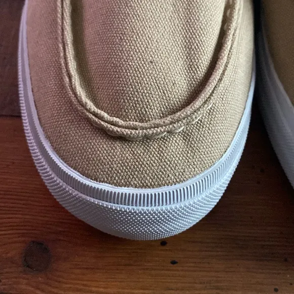 Tommy Hilfiger Tan Canvas Boat Shoes