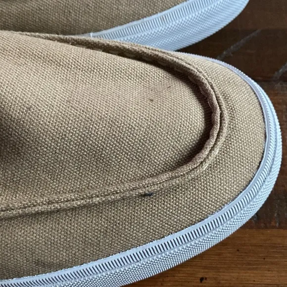 Tommy Hilfiger Tan Canvas Boat Shoes