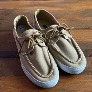 Tommy Hilfiger Tan Canvas Boat Shoes