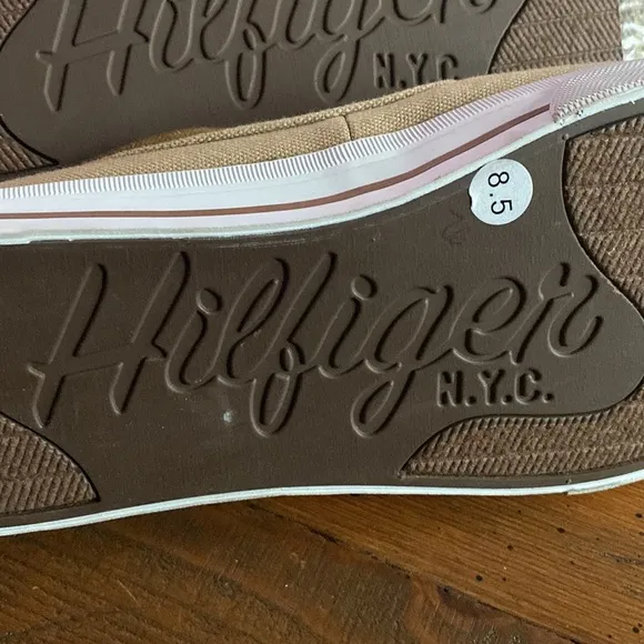 Tommy Hilfiger Tan Canvas Boat Shoes
