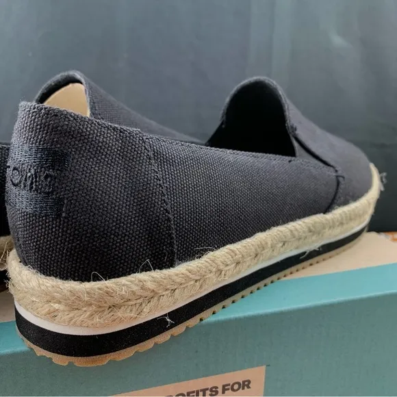 Toms Palma Black Canvas   Twine Women's Various Sizes