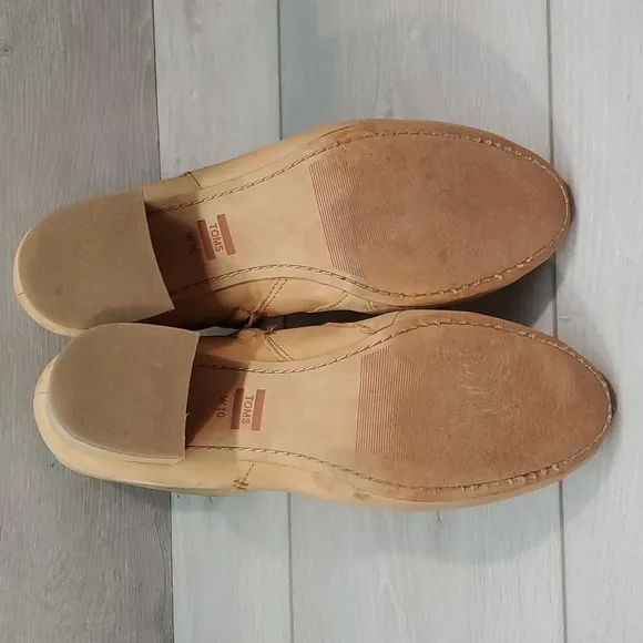 Toms Women Evie Comfort Leather Mid  Heels Boots shoes sz 10