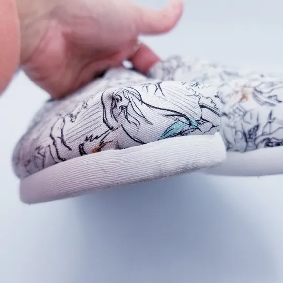 Toms x Marvel Collab White Concept Art Print  Canvas Slip-On Shoes Men's 11
