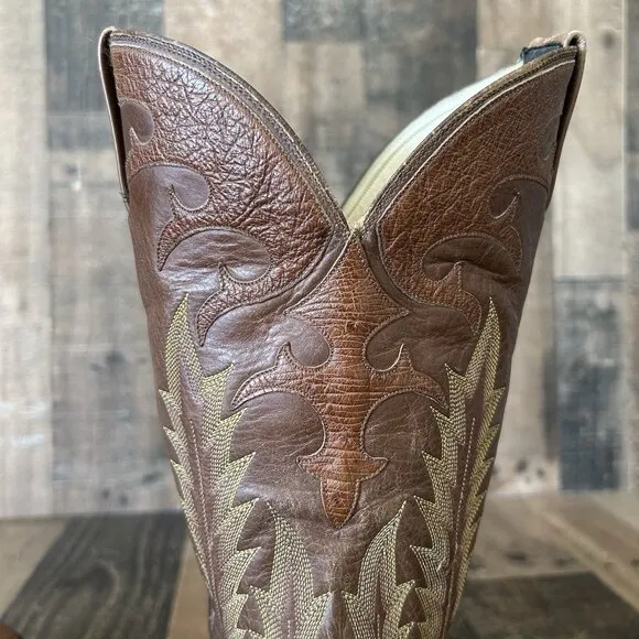Tony Lama Vintage 1984 Signature Series Full Ostrich Cowboy Boots Mens 8 D