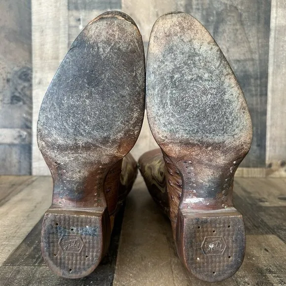 Tony Lama Vintage 1984 Signature Series Full Ostrich Cowboy Boots Mens 8 D