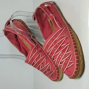 Tory Burch Azalea Logo grosgrain Espadrille flat shoes women's size 7
