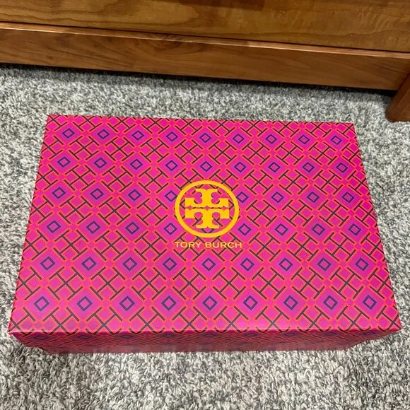 Tory Burch Joey Platform Boat Shoes Nubuck Blue Leather NEW in Box Women's 9.5