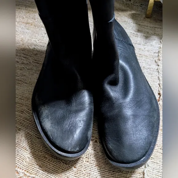 Tory Burch • T Hardware Equestrian Riding Boots Tall Black Leather