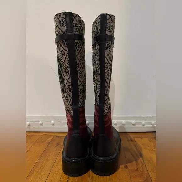 Tory Burch Wellington Boots Red Tall