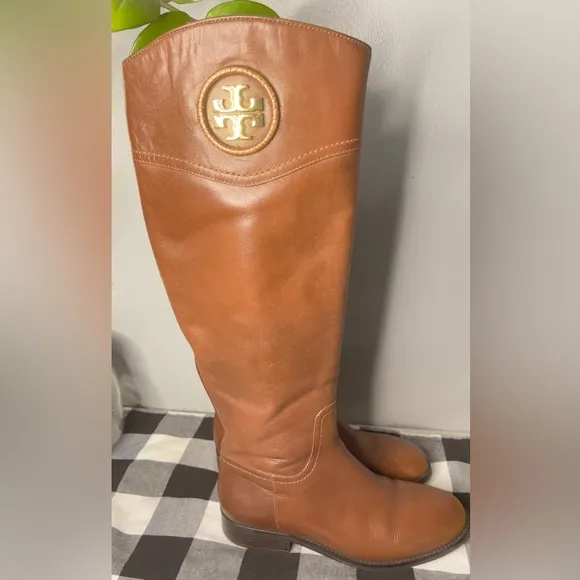Tory‎ Burch Women’s Ashlynn Tall Leather Riding Boots Size 6.5