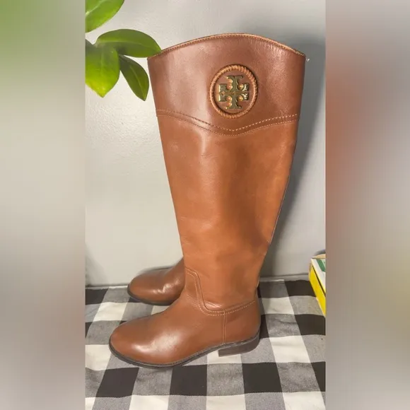 Tory‎ Burch Women’s Ashlynn Tall Leather Riding Boots Size 6.5