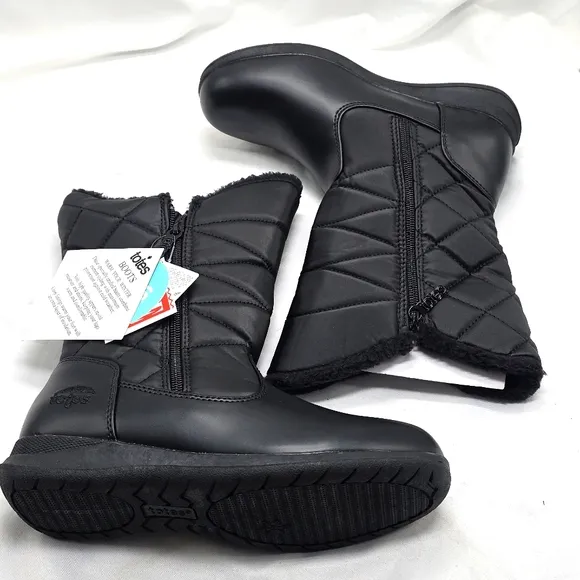 Totes Edgen ThermoLite Black Winter Ladies 7 W Boots New In Box