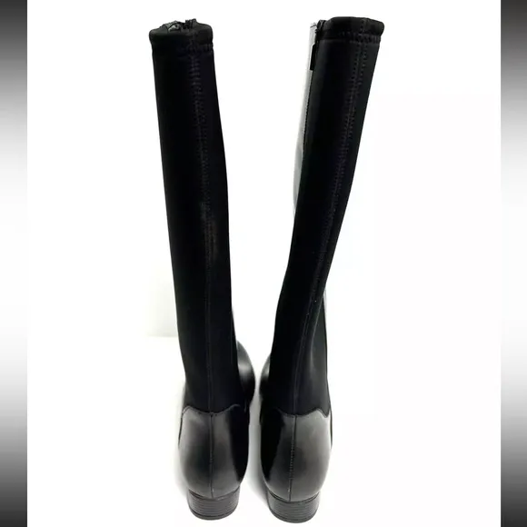 Trotters Women’s Misty Tall Black Leather Boots, Size 8.5 Narrow.