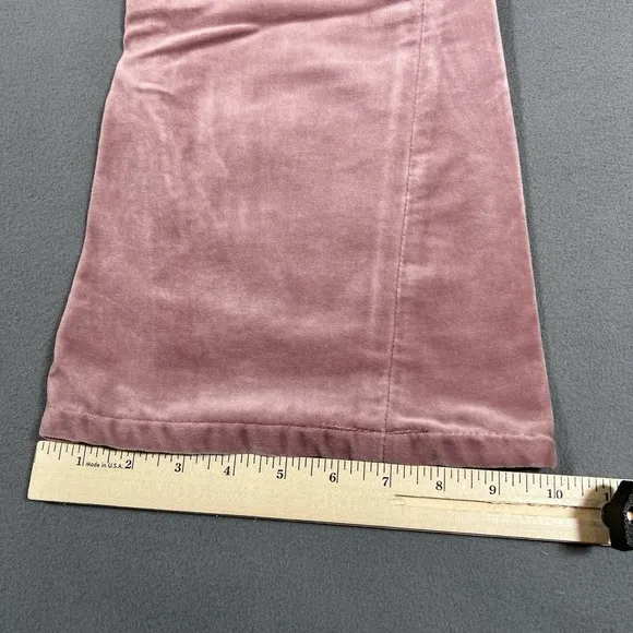 True Religion Joey Big T Velour Flare Leg Pants Sz 31x30 Pink‎ Bootcut Flaps USA