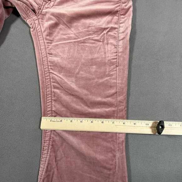 True Religion Joey Big T Velour Flare Leg Pants Sz 31x30 Pink‎ Bootcut Flaps USA