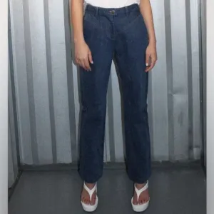 tt studios NTK Rodeo Blue Cotton Heavy Denim High Waisted Straight Leg Jeans 24