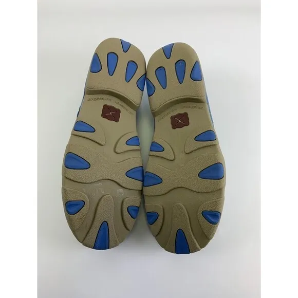 Twisted X Boat Shoe Driving Moc Toe Denim Canvas Blue Laces MDM0052 Mens 11.5