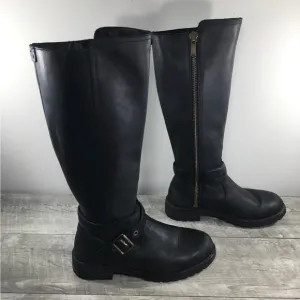 UGG 1019071 Harington Women’s Black Leather Buckle Riding Boots Booties Size 7