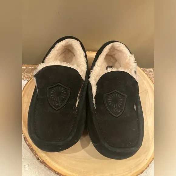 UGG ASCOT NOBLE SHEEPSKIN MEN'S MOCCASIN SLIPPERS House Shoes Black 1015673 9