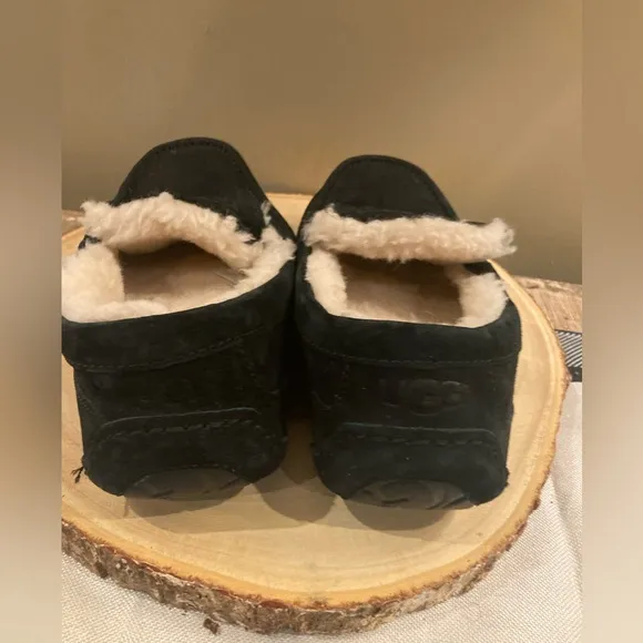 UGG ASCOT NOBLE SHEEPSKIN MEN'S MOCCASIN SLIPPERS House Shoes Black 1015673 9