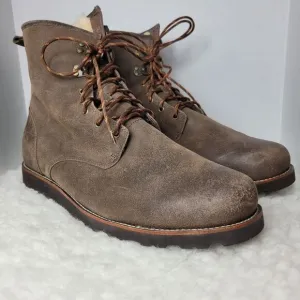 Ugg Australia Hannen Boots Mens 17 Leather Sherpa Lined Waterproof Shoes  Great