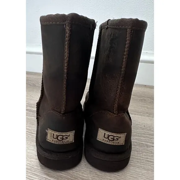 UGG Australian Bomber Short‎ Boots|Dark Brown|Sz 4