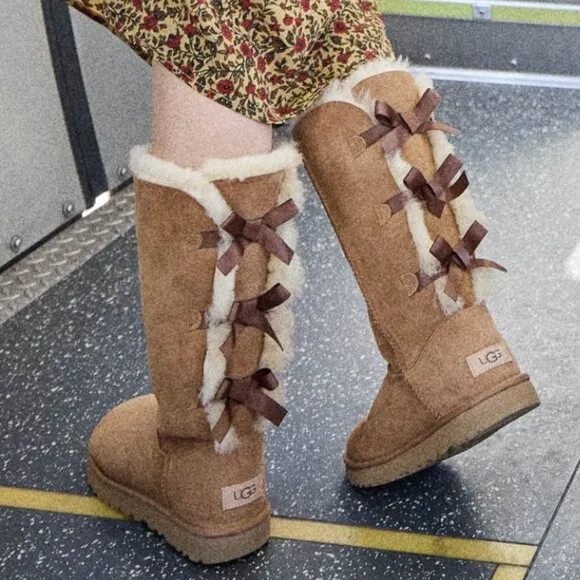 UGG Bailey Bow II Suede Tall Water-Resistant Boots