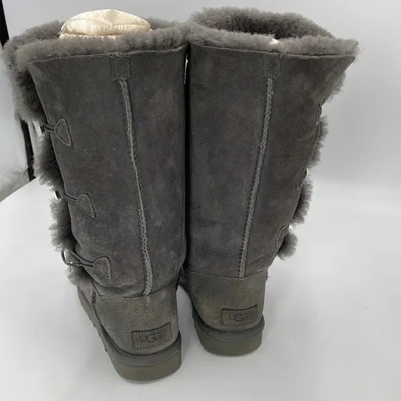 Ugg Bailey Button Tall Gray Boots