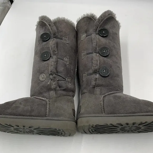 Ugg Bailey Button Tall Gray Boots