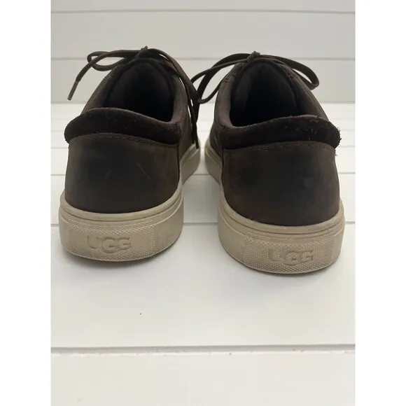 UGG BAYSIDER LOW WEATHER GRIZZLY LEATHER WATERPROOF SIZE‎ 8.5 MENS SHOES 1117478