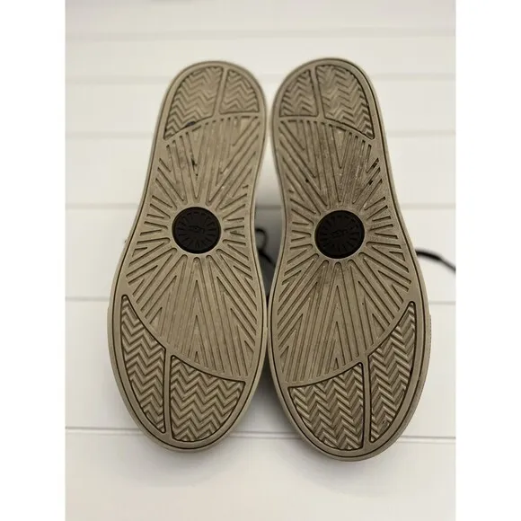 UGG BAYSIDER LOW WEATHER GRIZZLY LEATHER WATERPROOF SIZE‎ 8.5 MENS SHOES 1117478